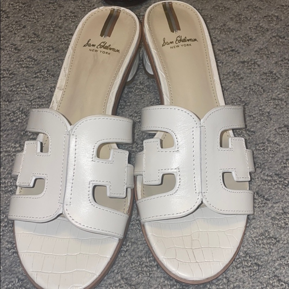 Sam Edelman White Heeled Sandals